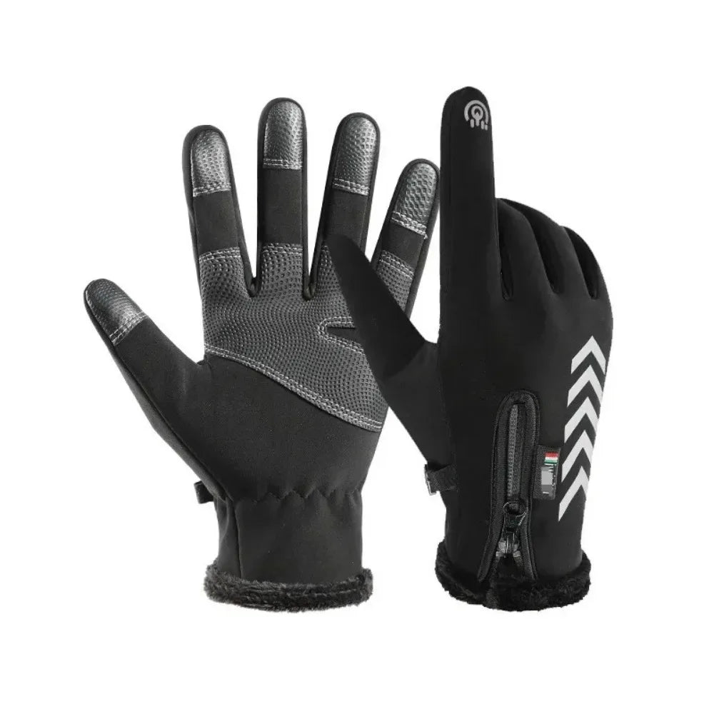 Gants de Cyclisme d'Hiver pour Homme - Étanches, Antidérapants, Chauds et Confortables